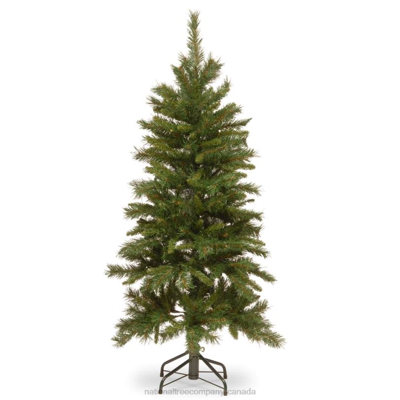 H4X052National Tree Company Artificial Slim Christmas Tree, Green, Tiffany Fir, Includes Stand, 4.5 Feet