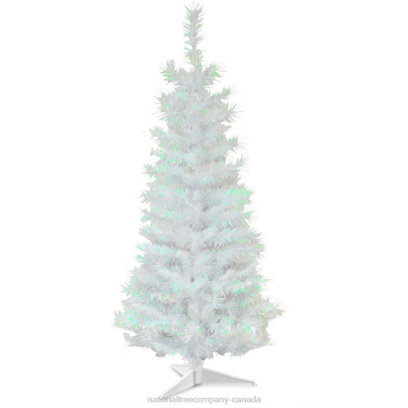 H4X061National Tree Company Artificial Christmas Tree, White Tinsel, Includes Stand, 3 feet